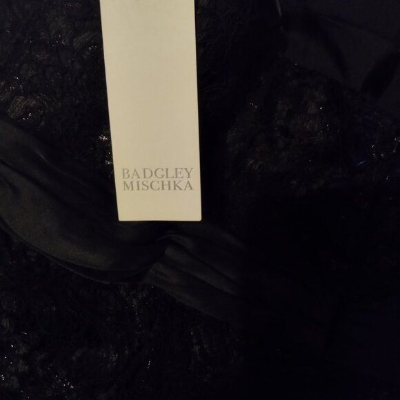 NWT Badgley Mishka Black Lace Evening Dress - Picture 8 of 9